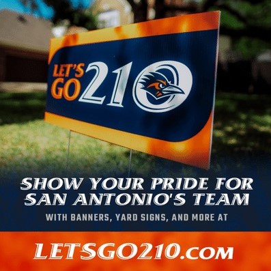 Let's Go 210 sign